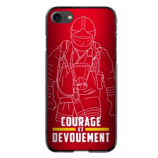 Pompiers Courage et dévouement (rouge)