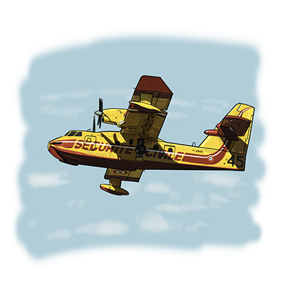 coque téléphone avion civil Canadair