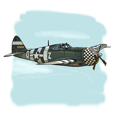 coque téléphone avion P47 de la seconde guerre mondiale