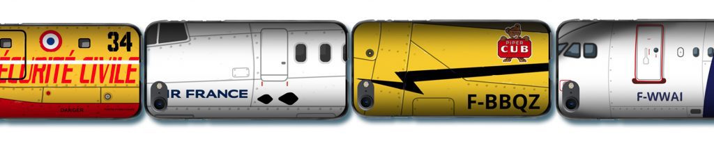 coque de téléphone illustrée avions civils