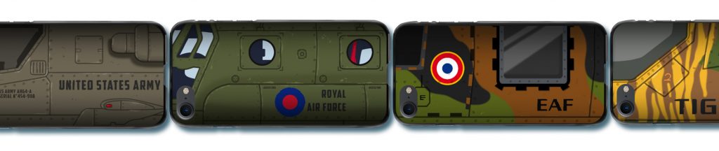 coque de téléphone illustrée hélicoptères