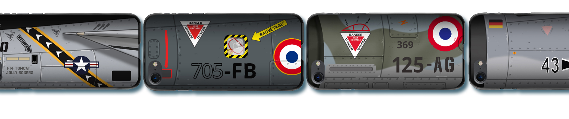 coque de téléphones illustrée avions militaires modernes