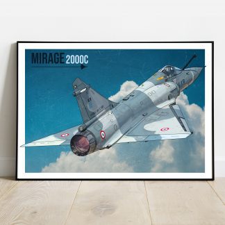 affiche avion de chasse Mirage 2000C