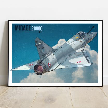 affiche avion de chasse Mirage 2000C