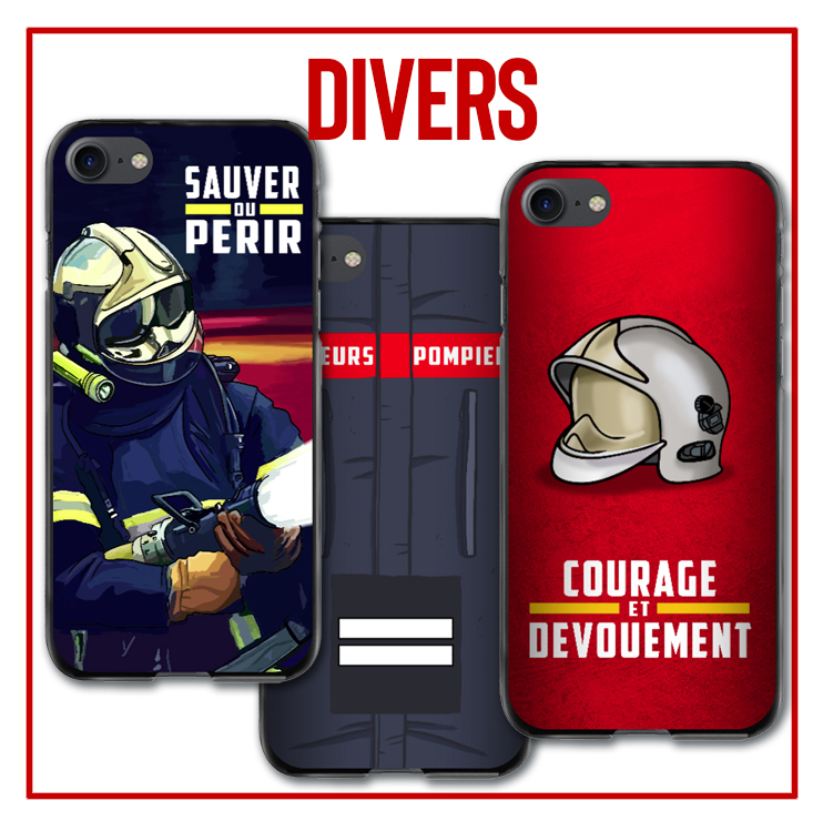 coques de téléphone illustrations pompiers