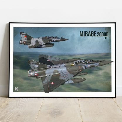 affiche poster aviation militaire Mirage 2000D