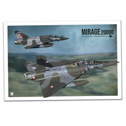 affiche poster aviation militaire Mirage 2000D