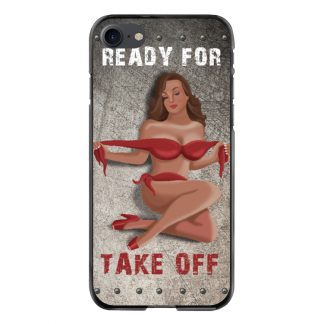 coque de téléphone personnalisée pinup aviation warbird