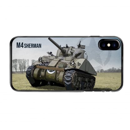 Coque téléphone personnalisée char d'assaut ww2 M4 Sherman