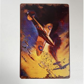 Plaque aluminium brossé Supermarine Spitfire