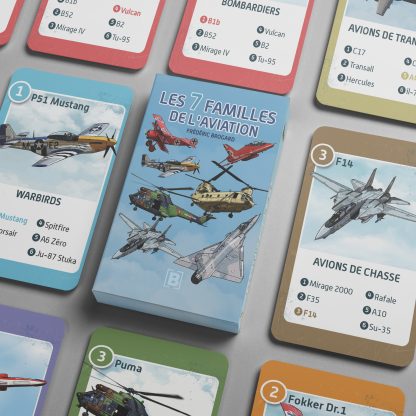 Jeu de cartes illustré – Les 7 familles de l’aviation