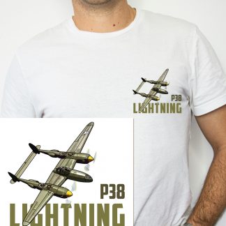 T-shirt P38 Lightning – warbird WWII
