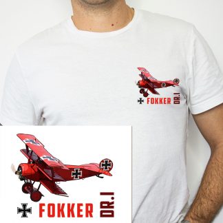 T-shirt Fokker Dr.I "Baron Rouge" - Avion triplan légendaire