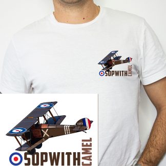 T-shirt Sopwith Camel - Avion biplan britannique mythique de la Grande Guerre