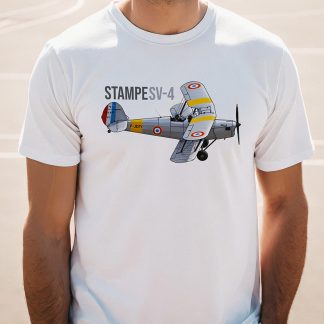 Tee-shirt avion biplan Stamp