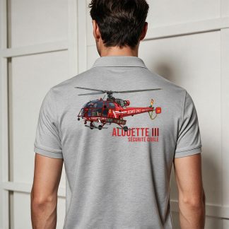 Polo hélicoptère Alouette III Sécurité civile
